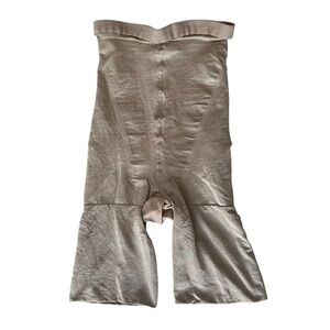 Spanx By Sara Blakely High Waisted Mid Thigh Shorts Beige Shapewear Size B